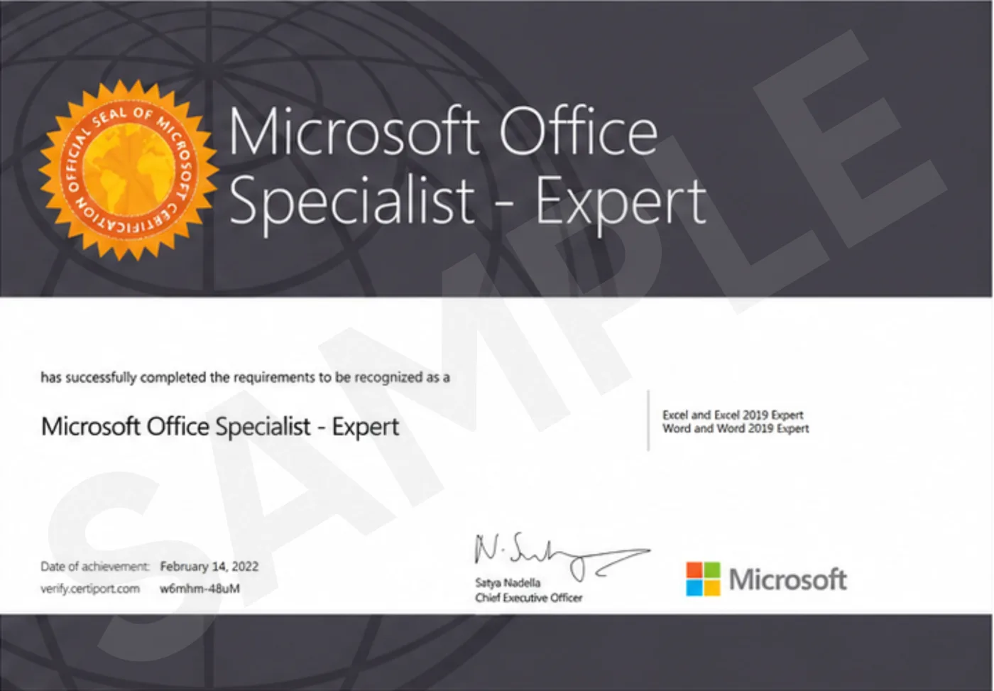 Microsoft Office Specialist: Expert (sample)